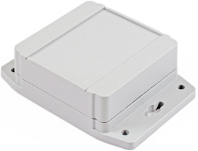 ABS enclosure, (L x W x H) 90 x 90 x 38 mm, light gray (RAL 7035), IP68, 1555EF17GY