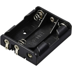 TRU COMPONENTS TC-13220532 Battery tray 3x AA Solder lug 60x48x16mm