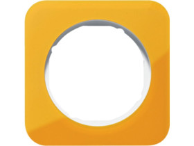 BERKER R.1 Ramka 1 pojedyncza akryl pomarańczowy przezroczysty/biały 10112339 HAGER