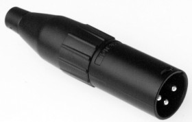 Złącze XLR 3 -pinowe Montaż na kablu Męski