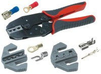 UM123.03 Zaciskarka do konektorów z wymiennymi szczękami - trzy wymienne szczęki