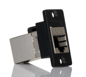 Złącze RJ45 RJ45 żeńskie Cat6 Ekranowane porty: Złącze Ethernet Feedthrough RS PRO