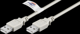 50796 USB 2.0 cable with USB certificate, A-connector 2 m