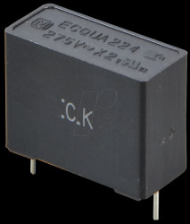 ECQUAAF224KA Noise capacitor, X2, 275VAC / 10%, 0.22µF