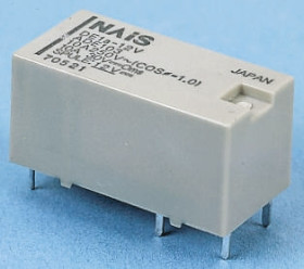 Przekaźnik mocy 12V dc DPST Panasonic, montaż PCB 720Ω Otwór przezierny