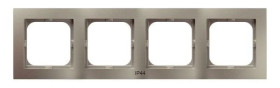 AS Ramka poczwórna do łączników IP44 satyna light RH-4G/45