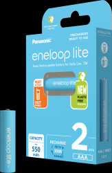 PHR4UQ-2BP-NEU eneloop lite, NiMh battery, AAA (Micro), 550 mAh, 2 pcs.