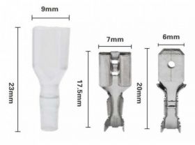 ZESTAW KONEKTOROW 2,8MM+KOSZULKI