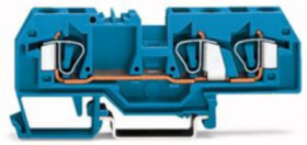 3-wire feed-through terminal, spring-clamp connection, 0.2-6.0 mm², 1 pole, 41 A, 8 kV, blue, 282-684