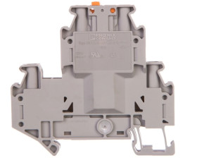 Złączka przelotowa 4-przewodowa z odłącznikiem nożowym 4mm2 szara UTTB 4-MT 3044775