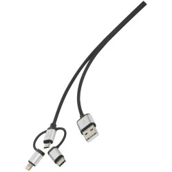 Renkforce RF-3335106 USB 2.0 Cable Dark grey 0.25m USB-A USB-C Micro-B Lightning