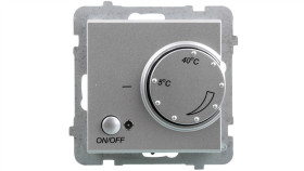 Sonata Regulator Temperatury /Czujnik Napowietrzny/ Srebny Mat Rtp-1Rn/M/38