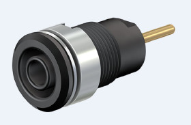 Gniazdo bananowe Żeński typ Gniazdo bananowe Czarny 24A Staubli rozmiar 4 mm