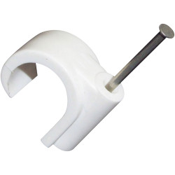 TruComponents 41212 Cable clips &#xD8;7mm Wh 100pcs