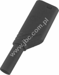 LAS S WS SW Wtyk bezp. 4mm z dodat.gn.4mm, przykręcane, 24A, czarny, Hirschmann, 934099100, LASSWSSW