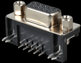 D-SUB-jack, 9-polig, angled, RM 7,2