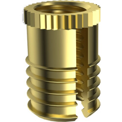 Threaded insert, M4, H 8 mm, brass, 002.19.480