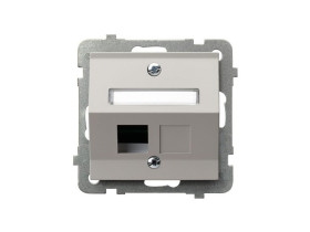 SONATA Obudowa gniazda pojedynczego typu keystone skośna GPK-1RS/p/82 OSPEL