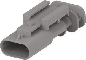 Socket, unequipped, 3 pole, straight, 1 row, gray, 2-1703494-1