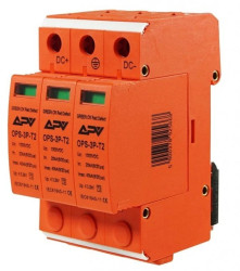Ogranicznik przepięć PV T2 3P 1000V DC 20kA APV-OPS-3P-T2