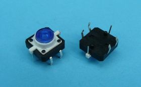 TACT SWITCH 12x12mm h=7,0mm PODŚW.BLUE
