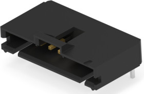 Pin header, 9 pole, pitch 2.54 mm, angled, black, 5-103635-8