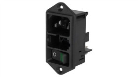 Dd11.0114.1110Złącze Zasilające Ac Gniazdo Męskie 10A 250Vac Iec 60320