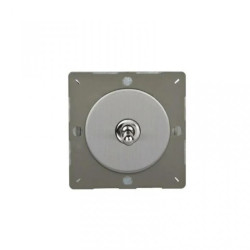 VariGrid Włącznik uchylny pojedynczy Metal stal szlifowana dźwigniowy 10A 230V uchylny EGT1S (system ramkowy Varilight)