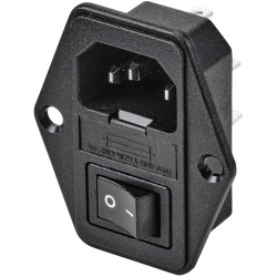 TruComponents 230405 IEC connector C14 Plug, vertical: Pins: 3 10 A