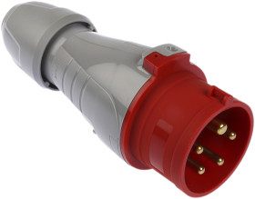 Złącze przemysłowe - zasilające 16A Wtyczka 415 V 3P + N + E Męski Legrand Czerwony Montaż na kablu IP44