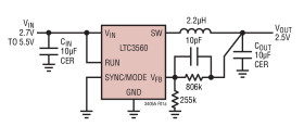 2.25MHz, 800mA Synchronous Step-Down Regulator in ThinSOT