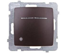 KARO Łącznik krzyżowy z podświetleniem czekoladowy metalik ŁP-4SS/m/40