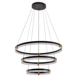 Lampa wisząca Plum 80 cm 60 cm 40 cm czarno-transparentna LED CCT Light Prestige