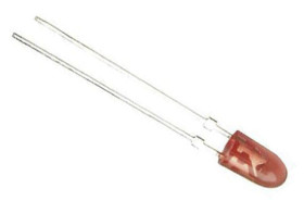 LED, THT, czerwona, 2-Pin, 2,4 V, 100°, Broadcom
