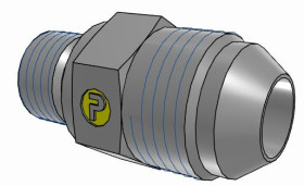 Złączka hydrauliczna, Złacze A: M14 męskie, Złacze B: UNF 3/4-16 męskie
