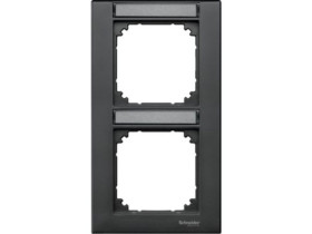 MERTEN M-PLAN Ramka 2 podwójna pionowa z polem opisowym antracytowy MTN476214 SCHNEIDER ELECTRIC