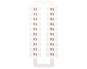 Oznacznik do złączek EURO 2,5-70mm2 20szt 43192 (nadruk X1)/1 blister=20 szt/