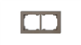 Deco Ramka Podwójna Deco Pastel Matt Czekoladowy 49Dr-2