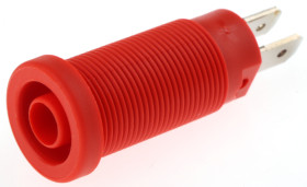 Gniazdo bananowe Żeński Wypustka typ Gniazdo bananowe Czerwony 20A Staubli rozmiar 4 mm