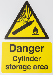 Tablica ostrzegawcza, kolor: Black, White, Yellow, materiał Polipropylenowe Ogólne niebezpieczeństwo