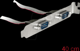 89268 Delock Slot Bracket > 2 x Serial Pin layout: 1:1