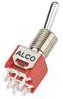 Toggle switch, metal, 2 pole, latching, On-On, 3 A/120 VAC, 28 VDC, gold-plated, 2267077-3
