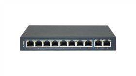 Niezarządzalny Przełącznik (Switch) 10Xrj45 - 8 Portów Rj45 Poe+ 100Mb/S + 2...