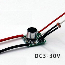 Sound Controlled Lighting Switch 3-30VDC 1A - Clapper Module - Arduino