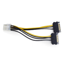 Kabel PCI-8pin/2xSATA GEMBIRD przedłużacz zasil.kart graficznych