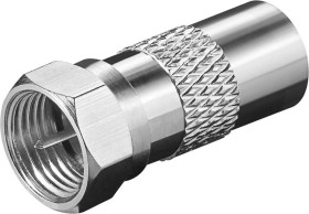 Adapter F: Wtyk F Wtyk do kabla koncentrycznego - Połączenie, materiał obudowy miedź