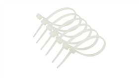 Opaska Kablowa Z Pierścieniem Montażowym 4,2 X 220 Mm, Biały 100 Szt. (37-117)