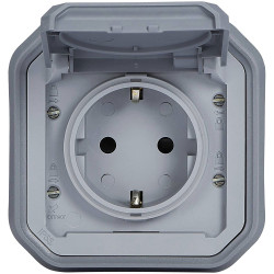 Legrand 069833L Plexo Socket IP44 IK08 Grey Screw Terminals