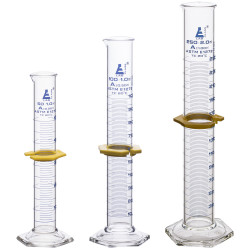 EISCO CH196048 Premium Measuring Hex Cylinder Set, Class A, Protective Collars