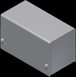 Die-cast aluminum enclosure, (L x W x H) 38 x 72 x 43 mm, gray (RAL 7001), IP40, 1/B.1